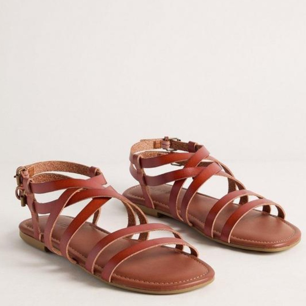 NWOT Torrid Brown Double Buckle Gladiator SandalsSize 9WW